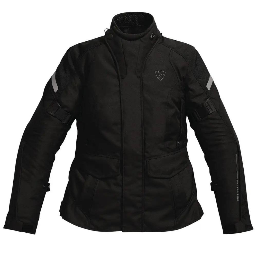 REV'IT! Indigo Ladies Motorcycle Jacket Womens Black Reflective Touring Biker - Picture 2 of 13